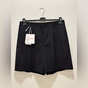 VALENTINO Wool Bermuda Shorts, Black, Size US34/IT50, New w/ Tag & RFID.